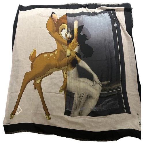 Pre-owned Givenchy Silk Scarf In Grey
