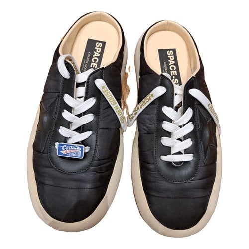 Pre-owned Golden Goose Cloth Trainers In Black