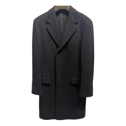 Pre-owned Gucci Wool Coat In Navy