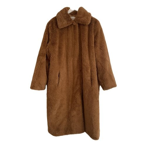 Pre-owned Stand Studio Faux Fur Jacket In Brown