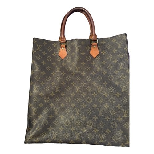 Pre-owned Louis Vuitton Plat Cloth Handbag In Brown
