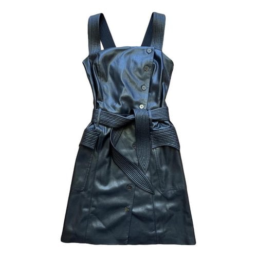 Pre-owned Nanushka Vegan Leather Mini Dress In Black