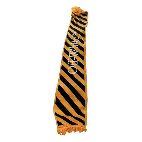 Pre-owned Off-white Wool Scarf In Yellow