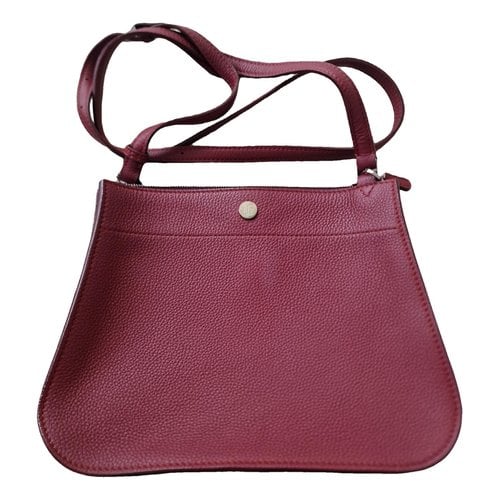 Pre-owned Loro Piana Leather Handbag In Burgundy
