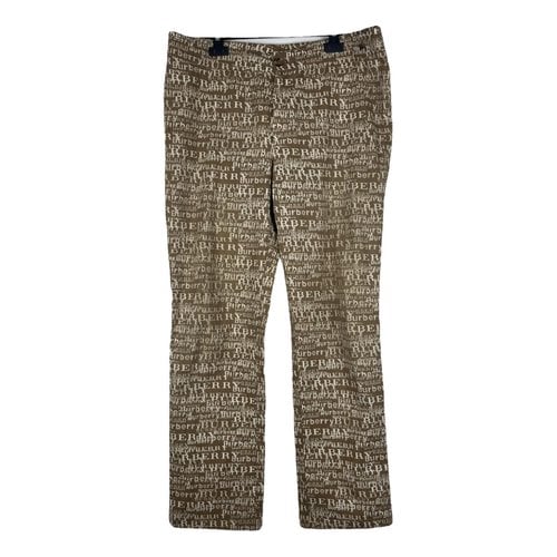 Pre-owned Burberry Straight Pants In Brown