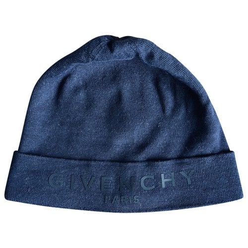 Pre-owned Givenchy Wool Hat In Blue