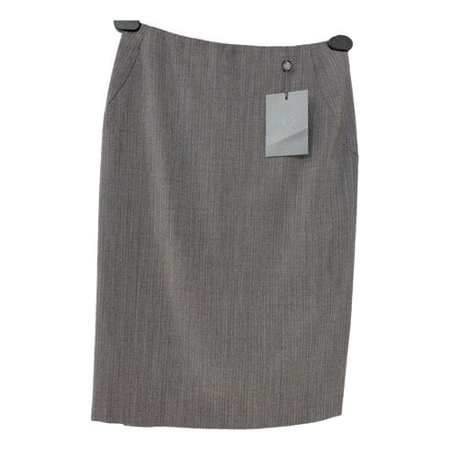 Pre-owned Alexander Mcqueen Wool Mid-length Skirt In Grey