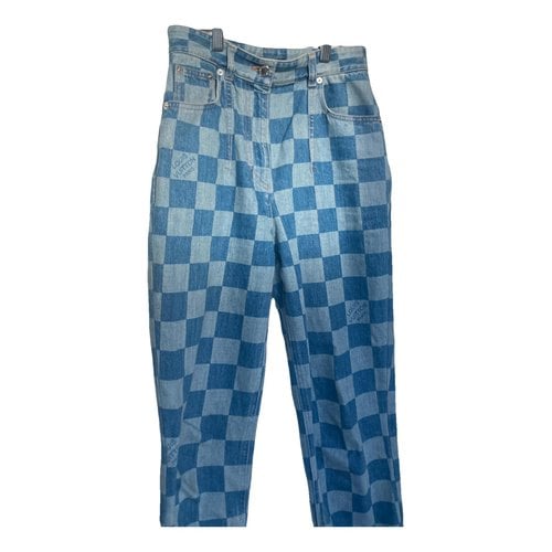 Pre-owned Louis Vuitton Straight Pants In Blue