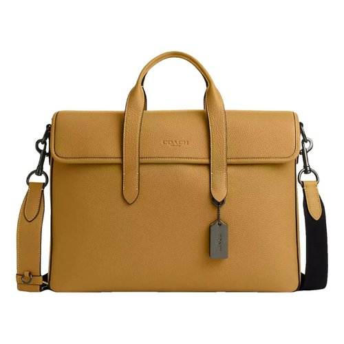 Pre-owned Coach Leather Bag In Yellow