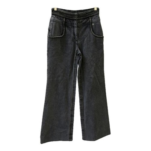 Pre-owned Chanel Bootcut Jeans In Black