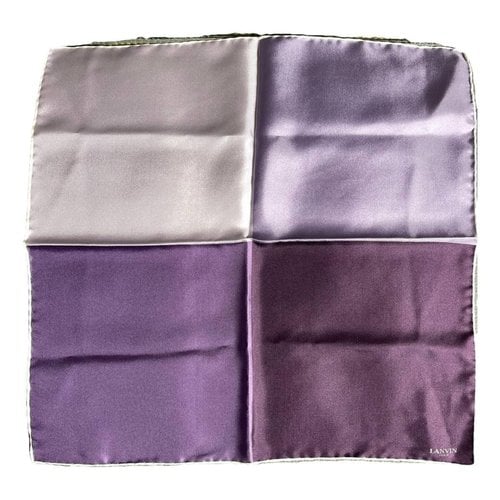 Pre-owned Lanvin Silk Scarf & Pocket Square In Purple