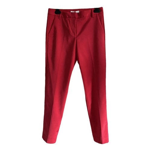 Pre-owned Tibi Trousers In Red