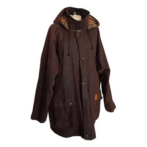 Pre-owned Burberry Leather Parka In Brown