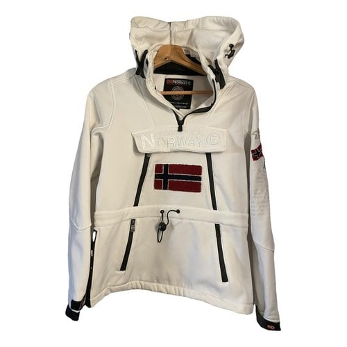 Pre-owned Geographical Norway Coat In White