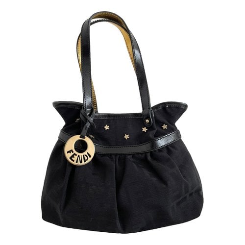 Pre-owned Fendi Chef Cloth Handbag In Black