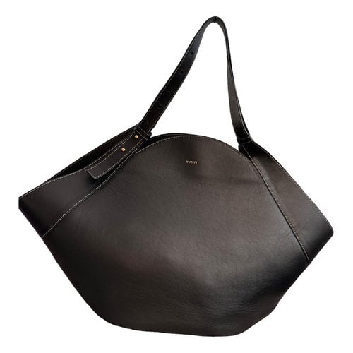 Pre-owned Yuzefi Leather Handbag In Black