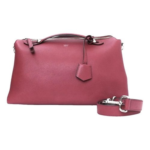 Pre-owned Fendi By The Way Leather Handbag In Red