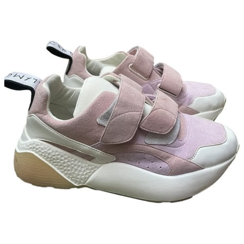 Pre-owned Stella Mccartney Eclypse Vegan Leather Trainers In Pink