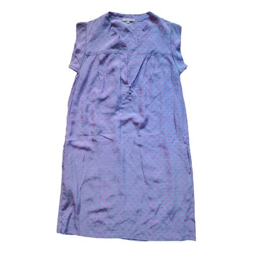 Pre-owned Sandro Silk Mid-length Dress In Purple