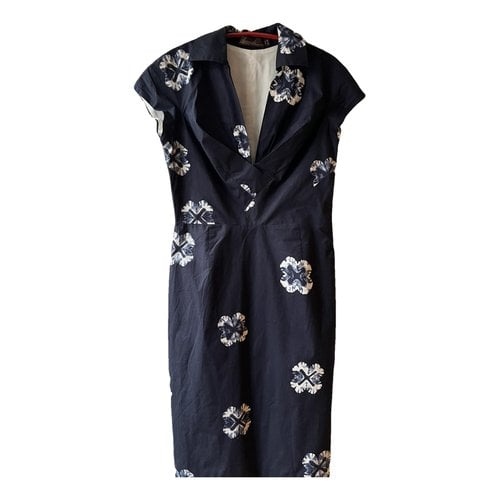 Pre-owned Samantha Sung Mid-length Dress In Navy