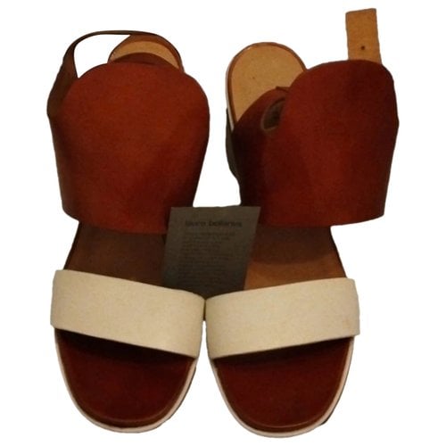 Pre-owned Laura Bellariva Leather Sandals In Brown