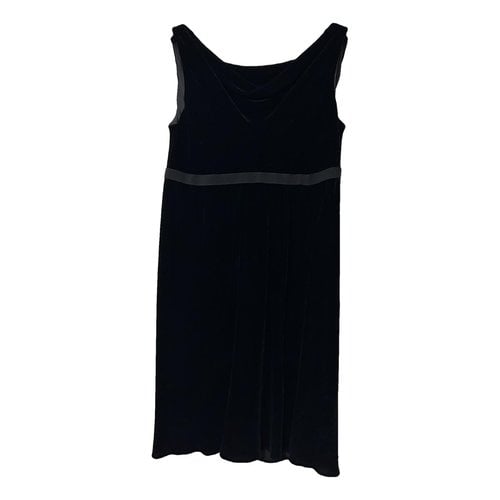 Pre-owned Aspesi Velvet Mini Dress In Black
