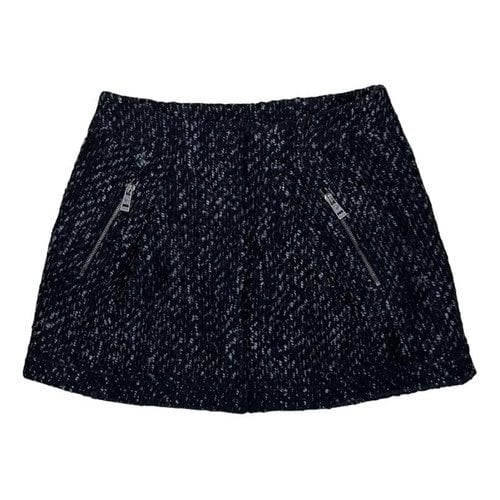 Pre-owned Faith Connexion Wool Mini Skirt In Black