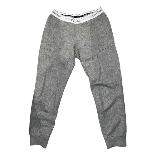 Pre-owned Calvin Klein Leggings In Grey