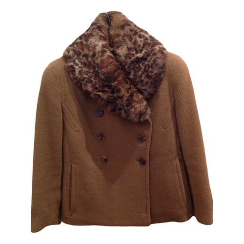 Pre-owned Paul Smith Wool Peacoat In Camel