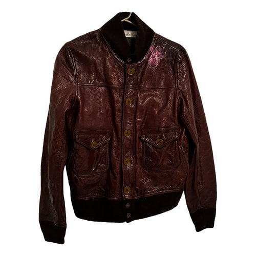 Pre-owned Golden Goose Leather Jacket In Brown