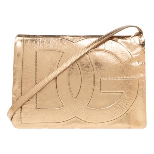 Pre-owned D&g Leather Handbag In Gold