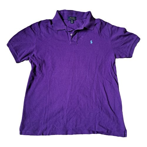 Pre-owned Polo Ralph Lauren Polo Ajusté Manches Courtes Polo In Purple