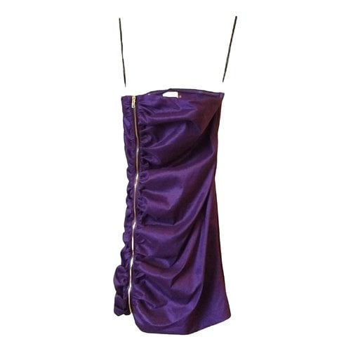 Pre-owned Calvin Klein Mini Dress In Purple