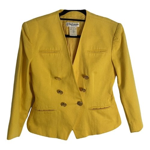 Pre-owned Guy Laroche Suit Jacket In Yellow