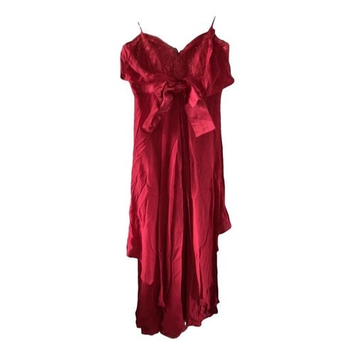 Pre-owned Luisa Spagnoli Silk Dress In Red