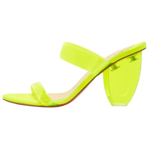 Pre-owned Christian Louboutin Sandal In Yellow
