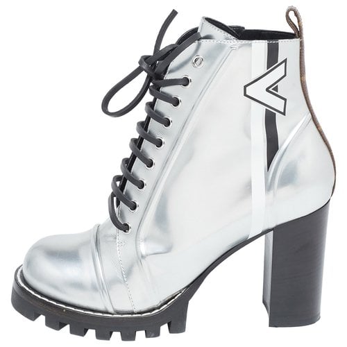 Pre-owned Louis Vuitton Patent Leather Boots In Metallic