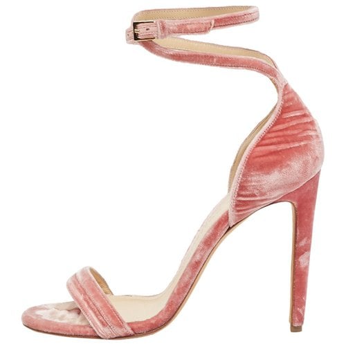 Pre-owned Chloé Velvet Sandal In Pink