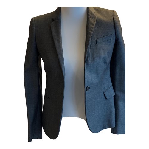 Pre-owned Neil Barrett Wool Short Vest In Grey