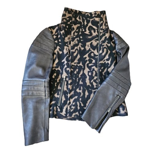 Pre-owned Diane Von Furstenberg Leather Jacket In Multicolour