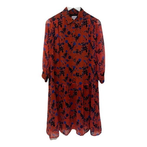 Pre-owned Brora Silk Mid-length Dress In Red