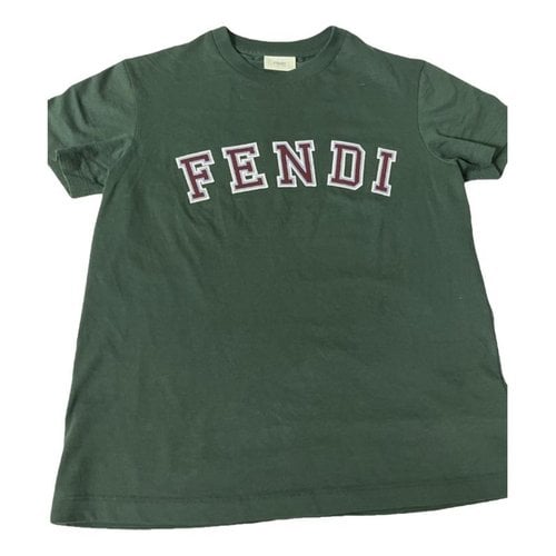 Pre-owned Fendi T-shirt In Green