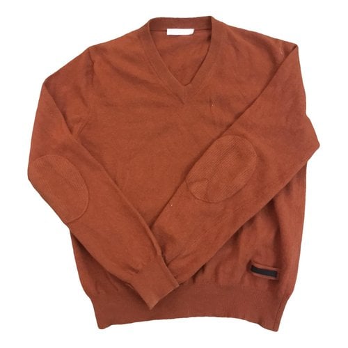 Pre-owned Prada Wool Pull In Orange