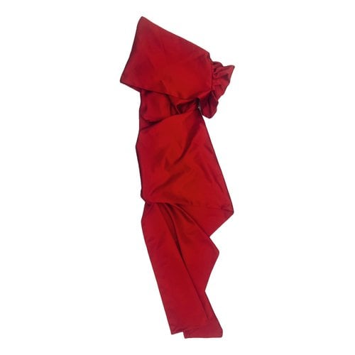 Pre-owned Balenciaga Maxi Dress In Red