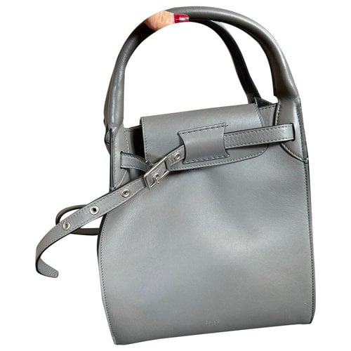 Pre-owned Celine Big Bag Leather Handbag In Grey