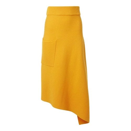 Pre-owned Tibi Wool Mid-length Skirt In Orange