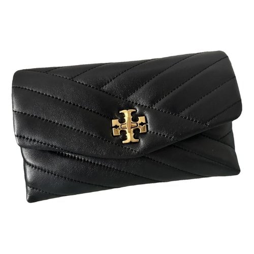 Pre-owned Tory Burch Leather Clutch Bag In Black