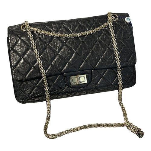 Pre-owned Chanel 2.55 Leather Crossbody Bag In Black
