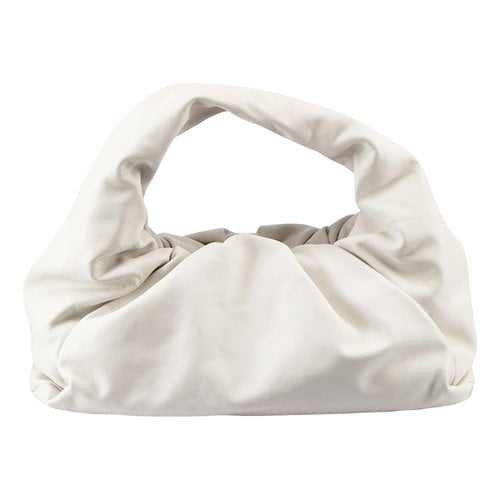 Pre-owned Bottega Veneta Shoulder Pouch Leather Handbag In White