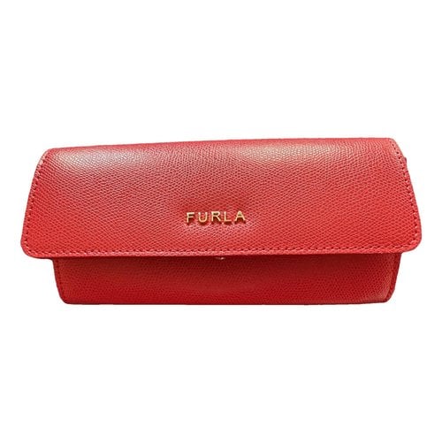 Pre-owned Furla Leather Wallet In Red